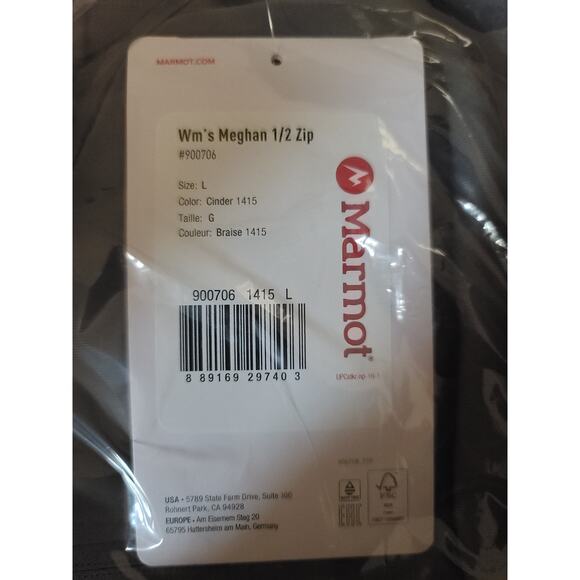 NWT Marmot Meghan 1/2 Zip Jacket - LARGE - cinder grey - LARGE - Picture 5 of 5